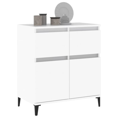 Wooden Buffet Sideboard Cabinet Storage Dresser Drawers Cupboard Table White - Image 4