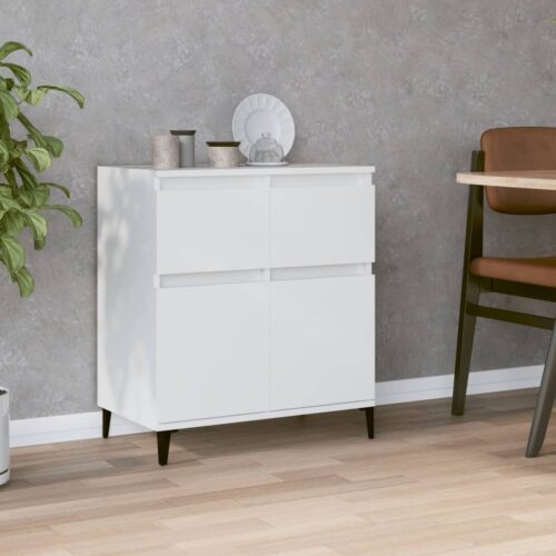 Wooden Buffet Sideboard Cabinet Storage Dresser Drawers Cupboard Table White - Image 12