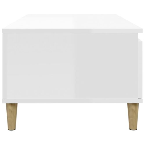 Coffee Table High Gloss White 90x50x36.5cm Engineered Wood - Image 8