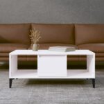 Coffee Table White 90x50x36.5cm Engineered Wood