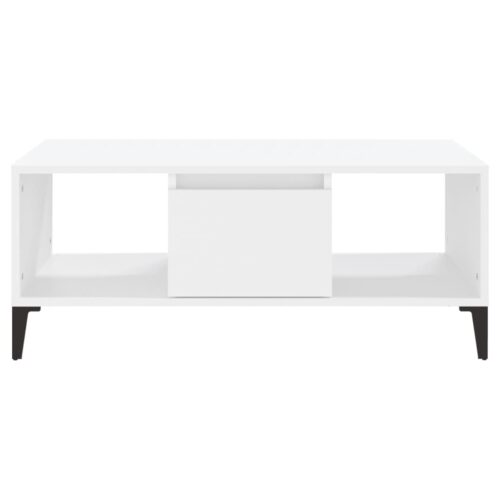 Coffee Table White 90x50x36.5cm Engineered Wood - Image 5