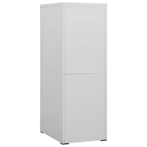 Filing Cabinet Light Grey 46x62x133cm Steel - Image 4