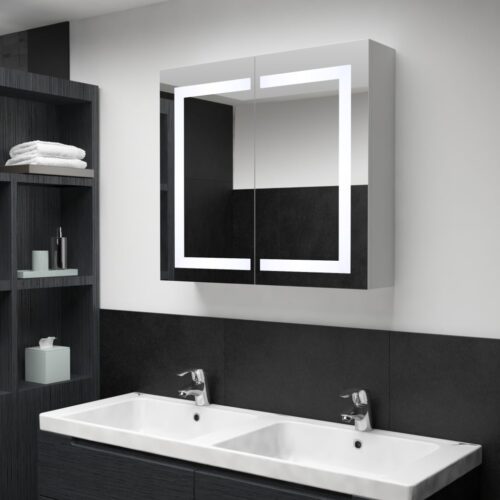 LED Bathroom Mirror Cabinet 80x12.2x68cm
