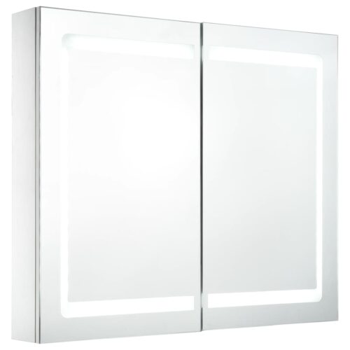 LED Bathroom Mirror Cabinet 80x12.2x68cm - Image 2