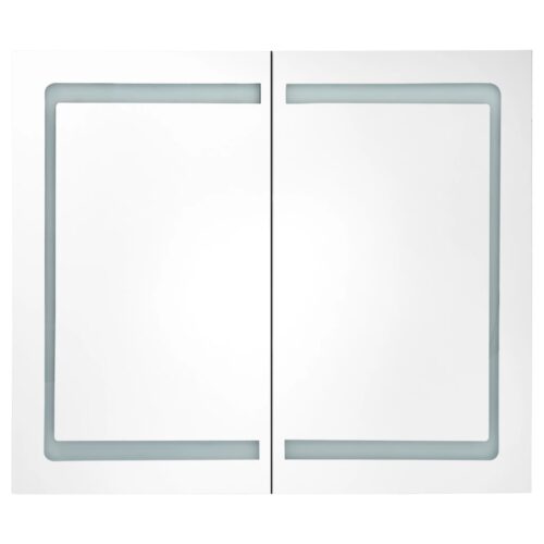 LED Bathroom Mirror Cabinet 80x12.2x68cm - Image 3