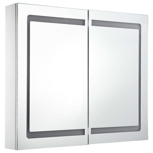 LED Bathroom Mirror Cabinet 80x12.2x68cm - Image 4