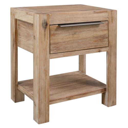 Nightstands with Drawers 2pcs 40x30x48cm Solid Acacia Wood - Image 2