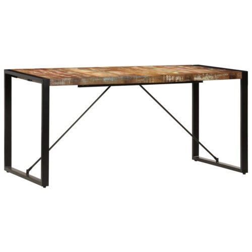 Dining Table 160x80x75cm Solid Reclaimed Wood - Image 2