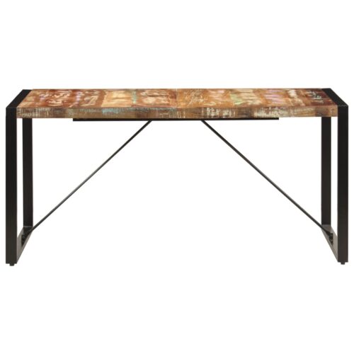 Dining Table 160x80x75cm Solid Reclaimed Wood - Image 3
