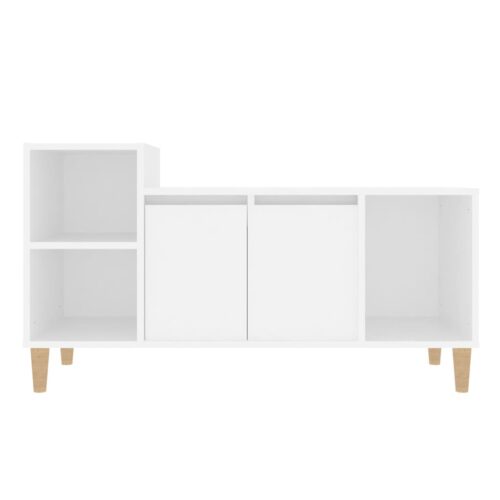 Wooden Entertainment Unit TV Table Cabinet Stand Storage Door Rack Shelf White - Image 5