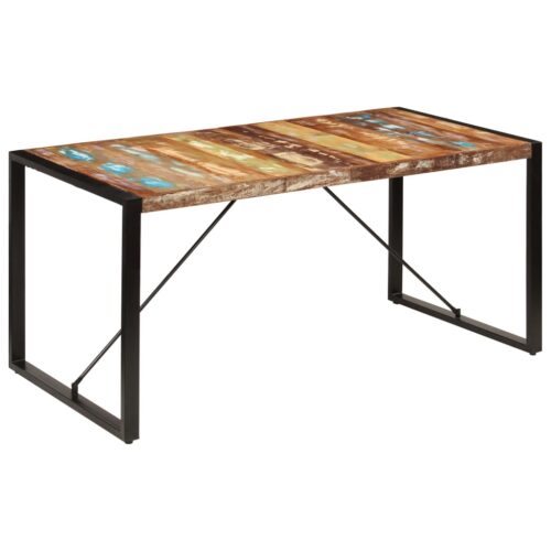 Dining Table 160x80x75cm Solid Reclaimed Wood - Image 10