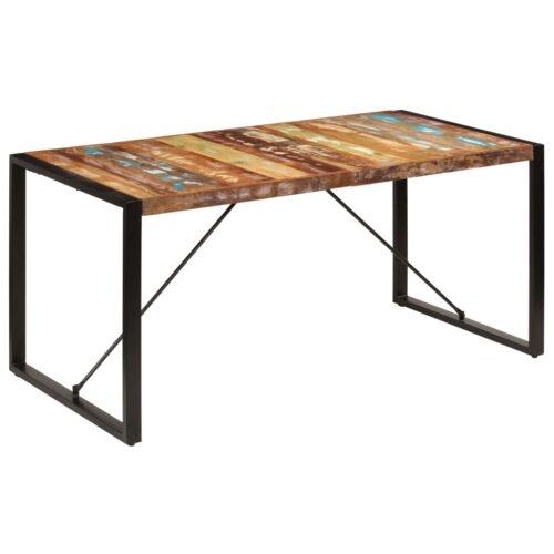 Dining Table 160x80x75cm Solid Reclaimed Wood - Image 12
