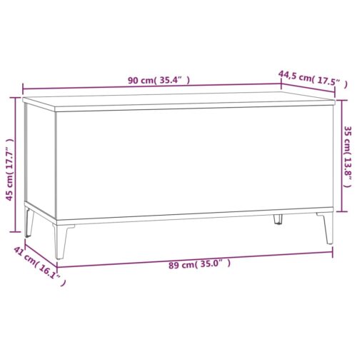 Coffee Table White 90x44.5x45cm Engineered Wood - Image 10