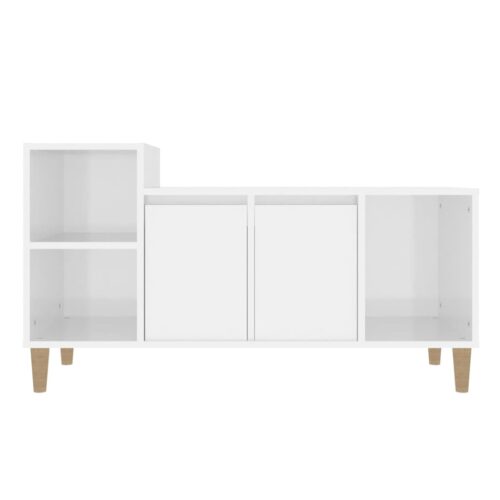 TV Cabinet High Gloss White 100x35x55cm Engineered Wood - Image 5