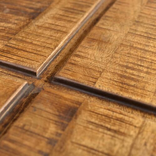Coffee Table Brown Square Solid Mango Wood - Image 6