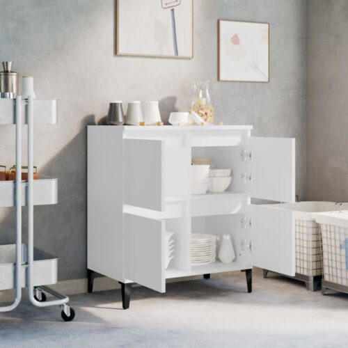 Sideboard White 60x35x70cm Engineered Wood - Image 3