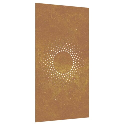 Garden Wall Decoration 105x55cm Corten Steel Sun Design - Image 2