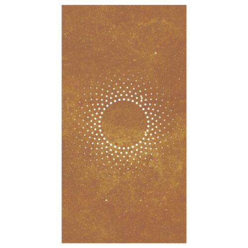 Garden Wall Decoration 105x55cm Corten Steel Sun Design - Image 4