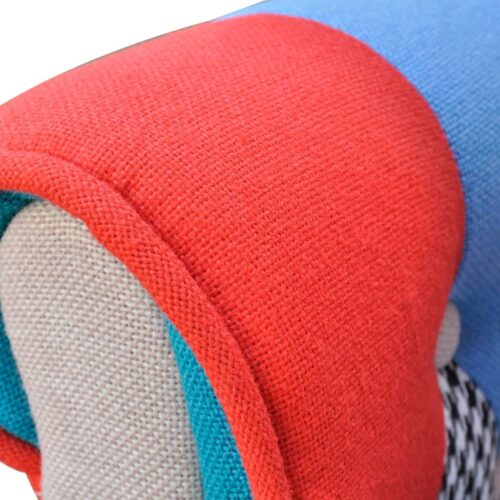 Armchair with Patchwork Design Fabric - Image 4