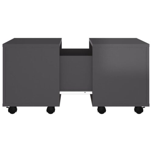 Coffee Table High Gloss Grey 60x60x38cm Engineered Wood - Image 6