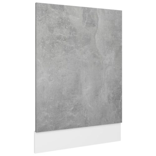 Dishwasher Panel Concrete Grey 45x3x67cm Engineered Wood
