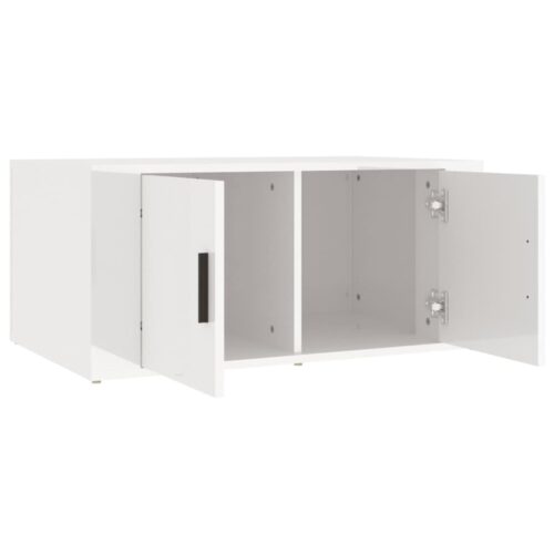 Coffee Table High Gloss White 80x50x36cm Engineered Wood - Image 6