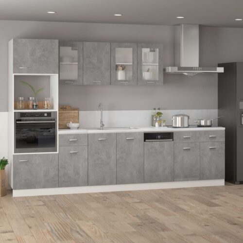 Dishwasher Panel Concrete Grey 45x3x67cm Engineered Wood - Image 3
