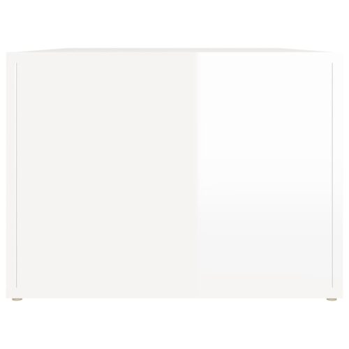 Coffee Table High Gloss White 80x50x36cm Engineered Wood - Image 7