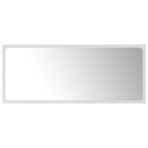 Bathroom Mirror White 90x1.5x37cm Engineered Wood - Image 2