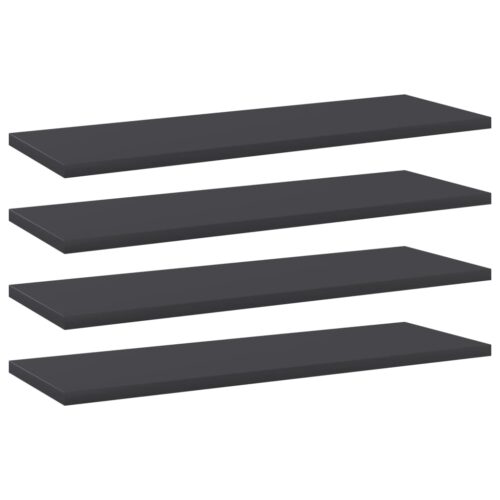 Bookshelf Boards 4pcs Grey 60x20x1.5cm Engineered Wood