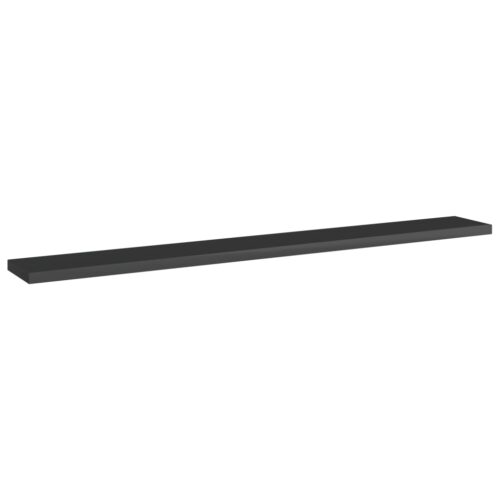 Bookshelf Boards 4pcs High Gloss Black 80x10x1.5cm Engineered Wood - Image 2