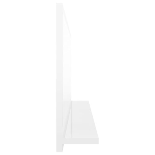 Bathroom Mirror High Gloss White 100x10.5x37cm Engineered Wood - Image 5