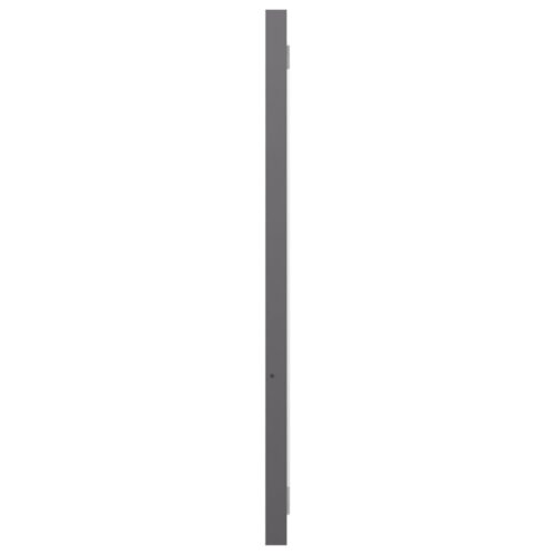Bathroom Mirror High Gloss Grey 80x1.5x37cm Engineered Wood - Image 4