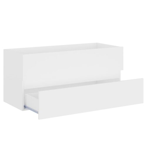 2-Piece Bathroom Furniture Set White Engineered Wood - Image 11