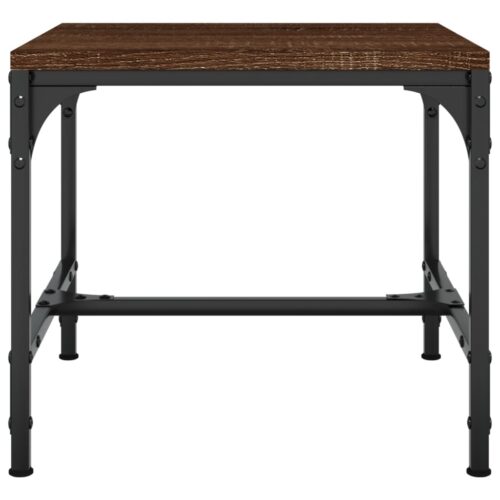 Side Tables 2pcs Brown Oak 40x40x35cm Engineered Wood - Image 6