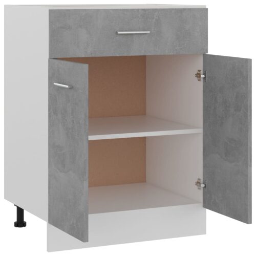 Drawer Bottom Cabinet Concrete Grey 60x46x81.5cm Engineered Wood - Image 4