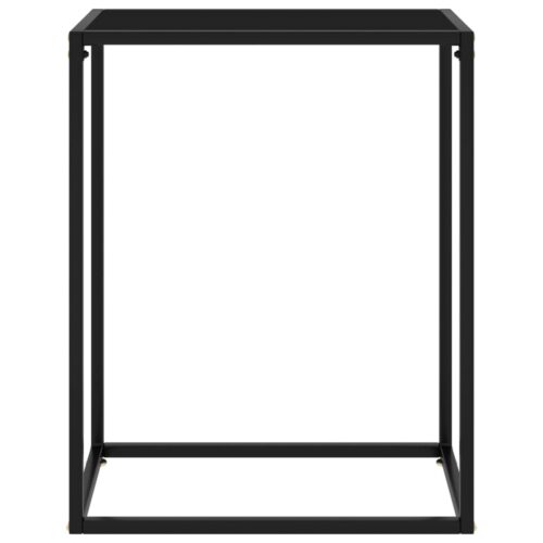 Console Table Black 60x35x75cm Tempered Glass - Image 2