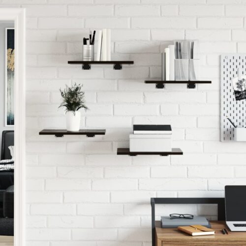 Bookshelf Boards 4pcs High Gloss Black 40x30x1.5cm Engineered Wood - Image 10