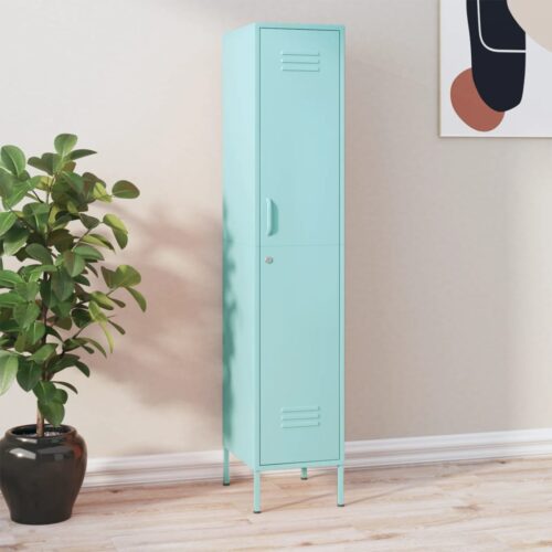 Steel Locker Cabinet Office Gym Garage Filing Storage Cupboard Wardrobe Mint - Image 11