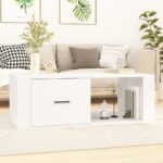 Coffee Table White 100x50.5x35cm Engineered Wood