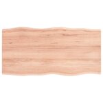 Table Top Light Brown 100x50x2cm Treated Solid Wood Oak DIY Desk Panel Board
