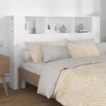 Headboard Cabinet White 160cm