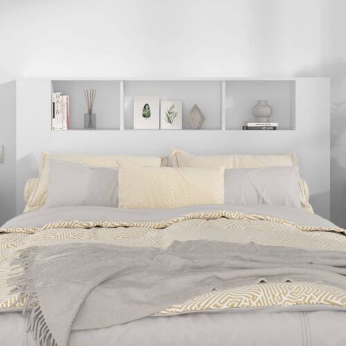 Headboard Cabinet White 160cm - Image 3