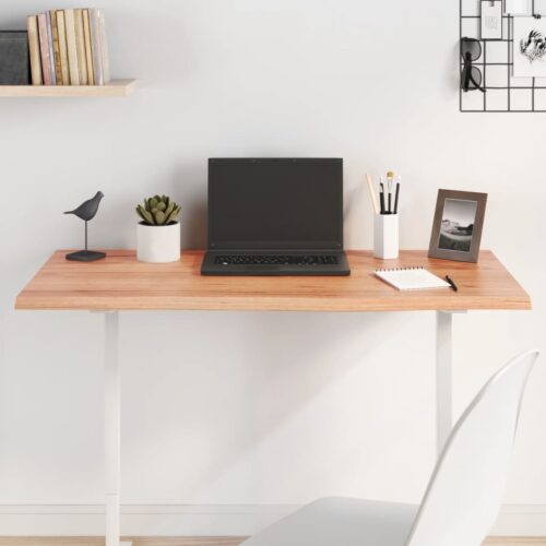 Table Top Light Brown 100x50x2cm Treated Solid Wood Oak DIY Desk Panel Board - Image 7