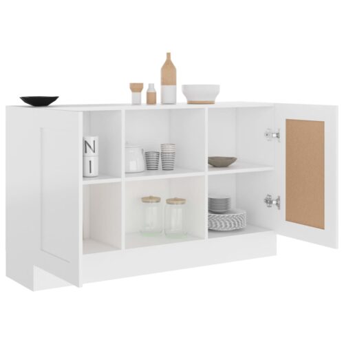 Sideboard White 120x30.5x70cm Engineered Wood - Image 4