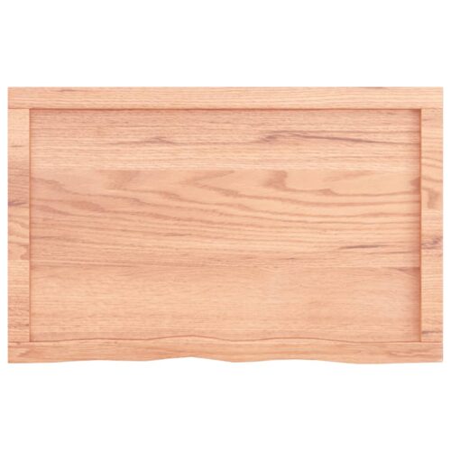Table Top Light Brown 80x50x4cm Treated Solid Wood Oak DIY Desk Panel Board - Image 4