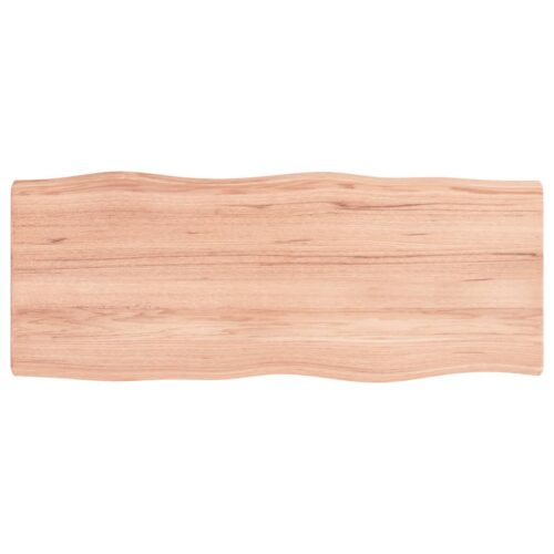 Table Top Light Brown 100x40x(2-4)cm Treated Solid Wood DIY Desk Panel Board