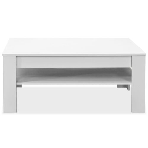 Coffee Table Engineered Wood 110x65x48cm White - Image 3