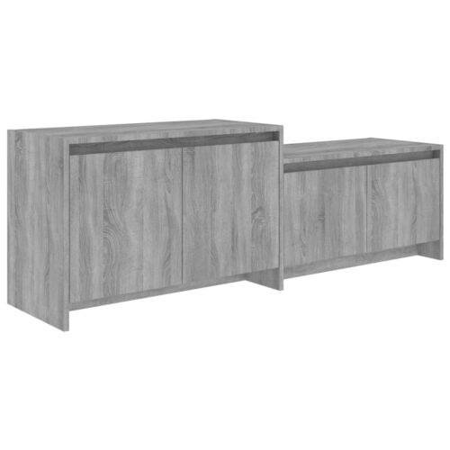 TV Cabinet Grey Sonoma 146.5x35x50cm Engineered Wood - Image 2