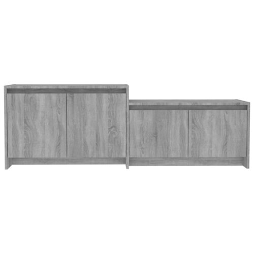 TV Cabinet Grey Sonoma 146.5x35x50cm Engineered Wood - Image 6